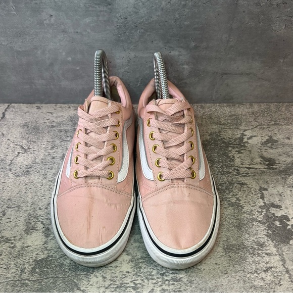 Vans Old Skool Sneakers Womens sz 6 - pink/white satin - Picture 2 of 7